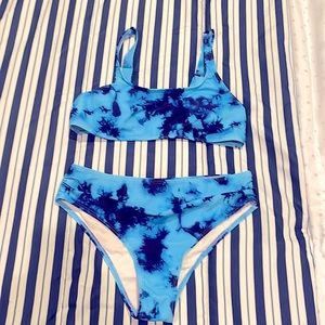 Blue/Navy Blue Bathing Suit